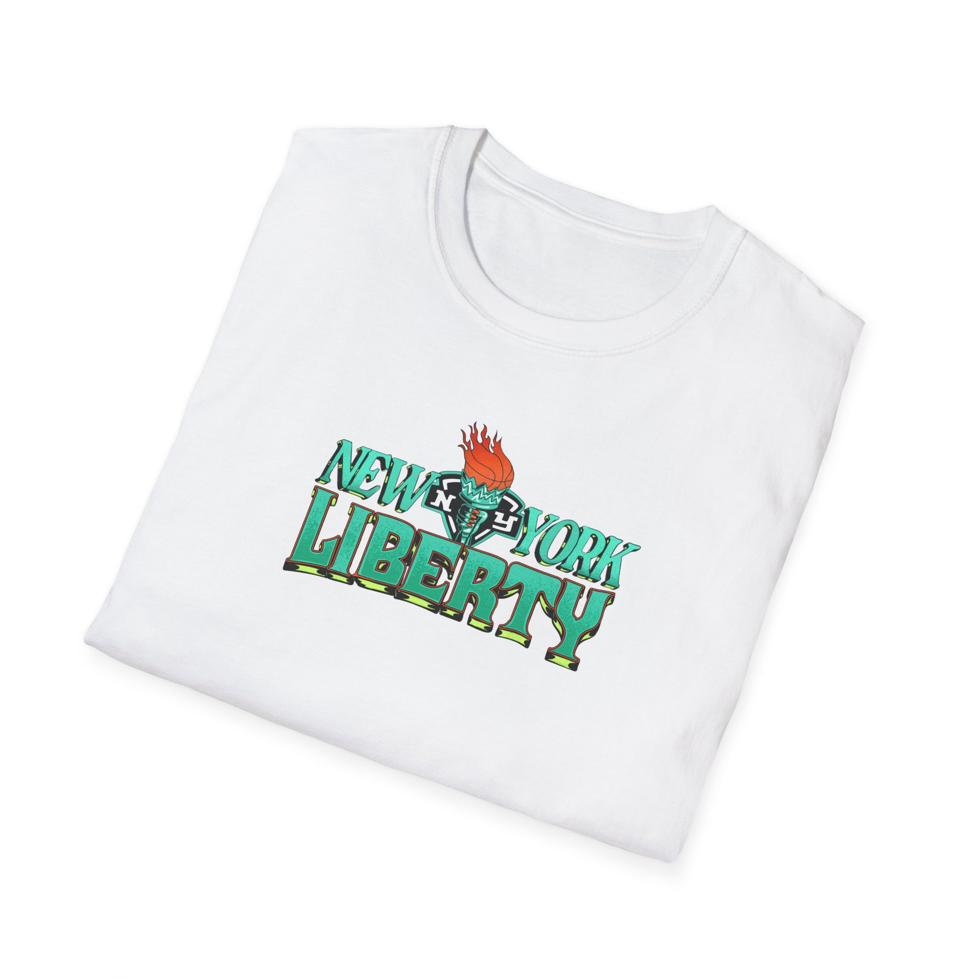 New York Liberty T Shirt, Jade or White, Unisex | NYL x Chickofalltrade