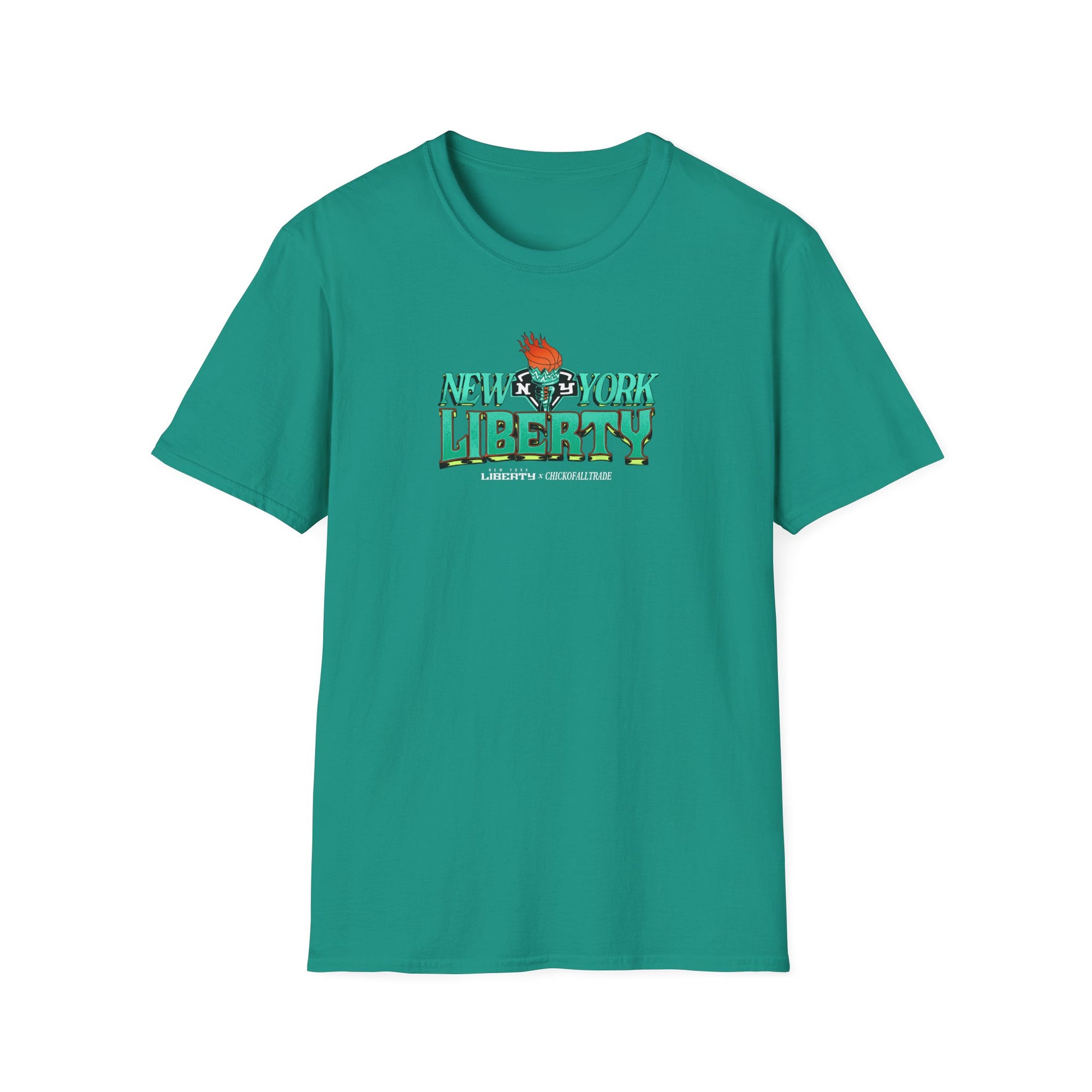 New York Liberty T Shirt, Jade or White, Unisex | NYL x Chickofalltrade