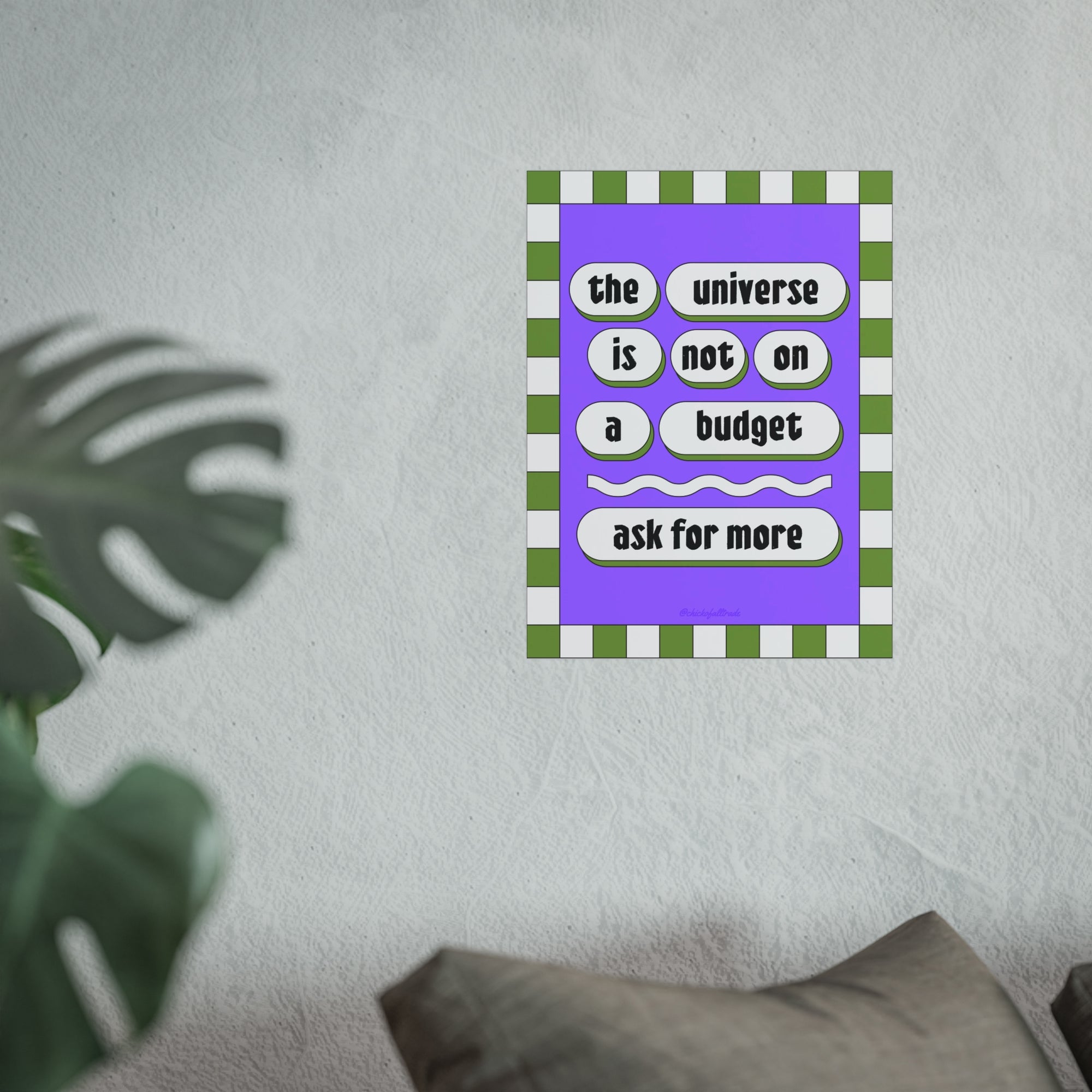 The Universe is Not On A Budget Fine Art Print - Green and Lavender - 2 Sizes