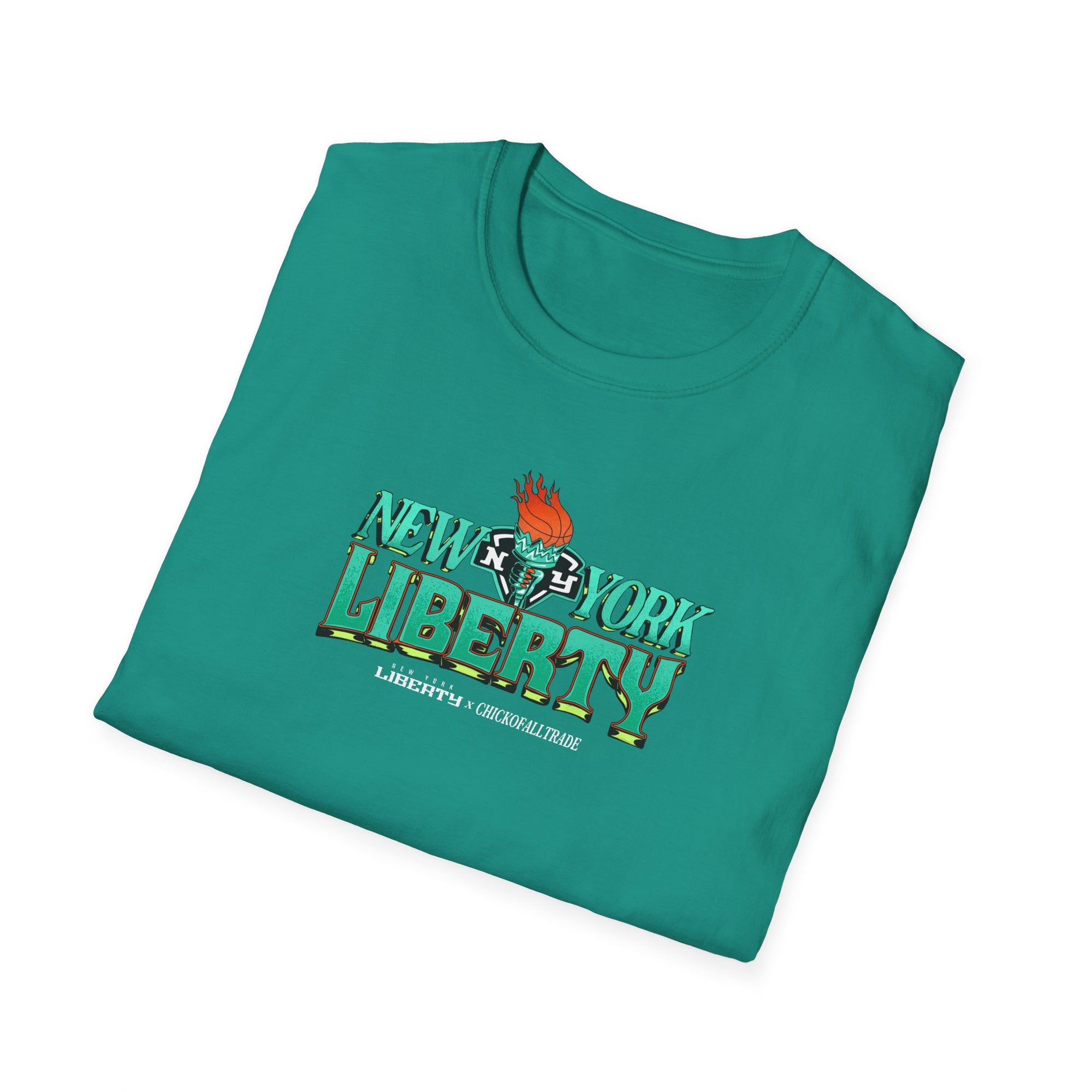New York Liberty T Shirt, Jade or White, Unisex | NYL x Chickofalltrade