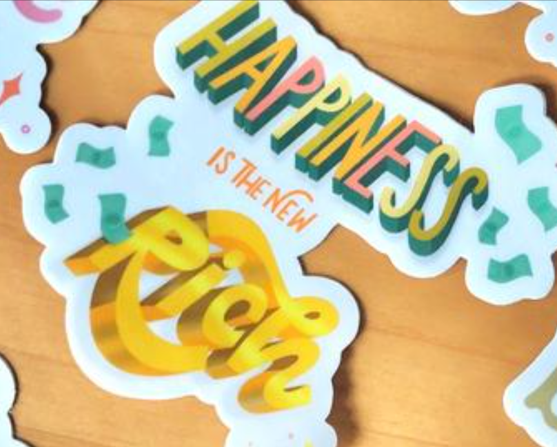 Sticker Happiness is the New Rich