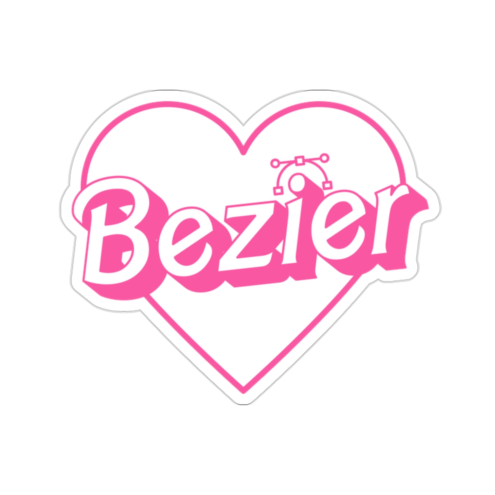 Bezier Girl Heart Sticker