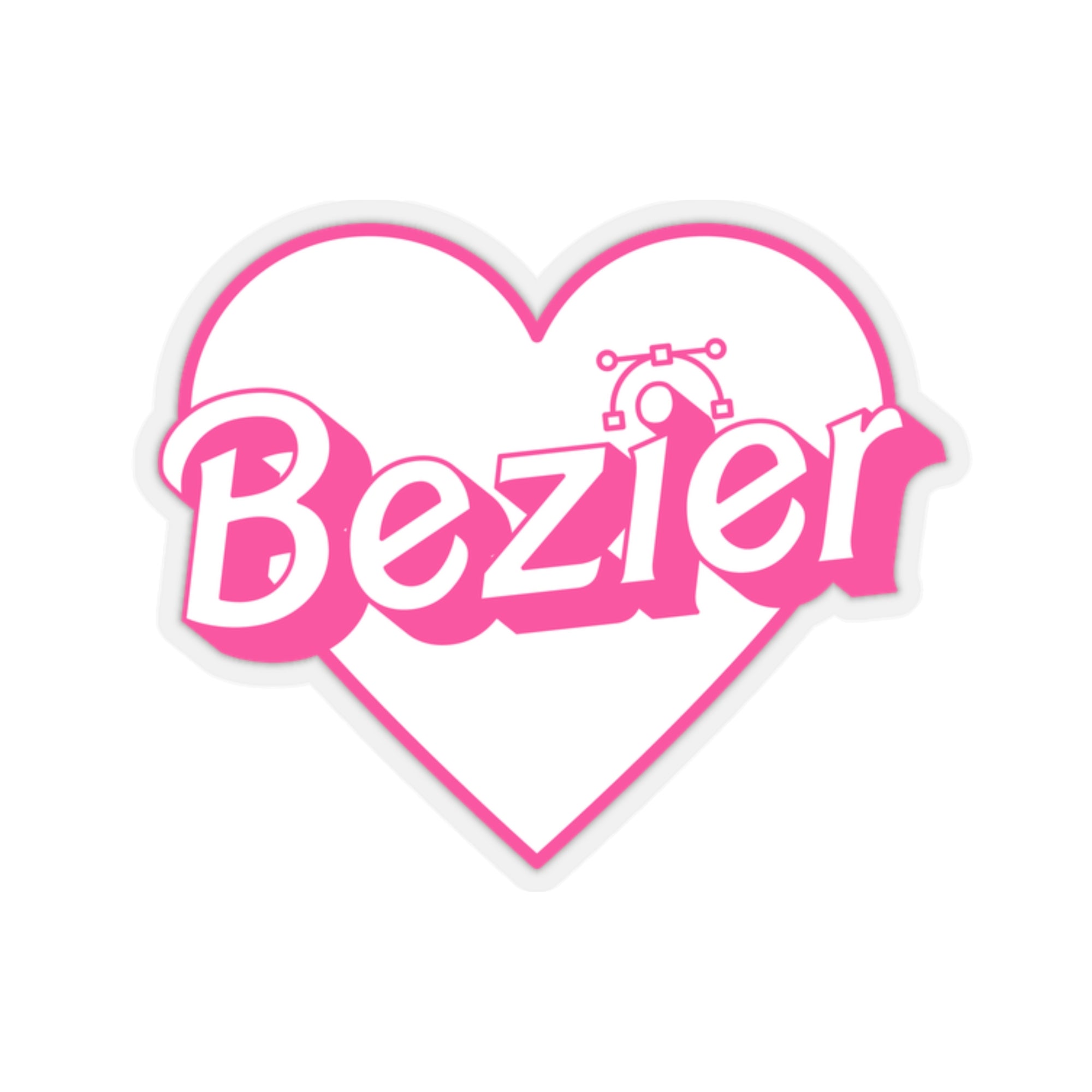Bezier Girl Heart Sticker