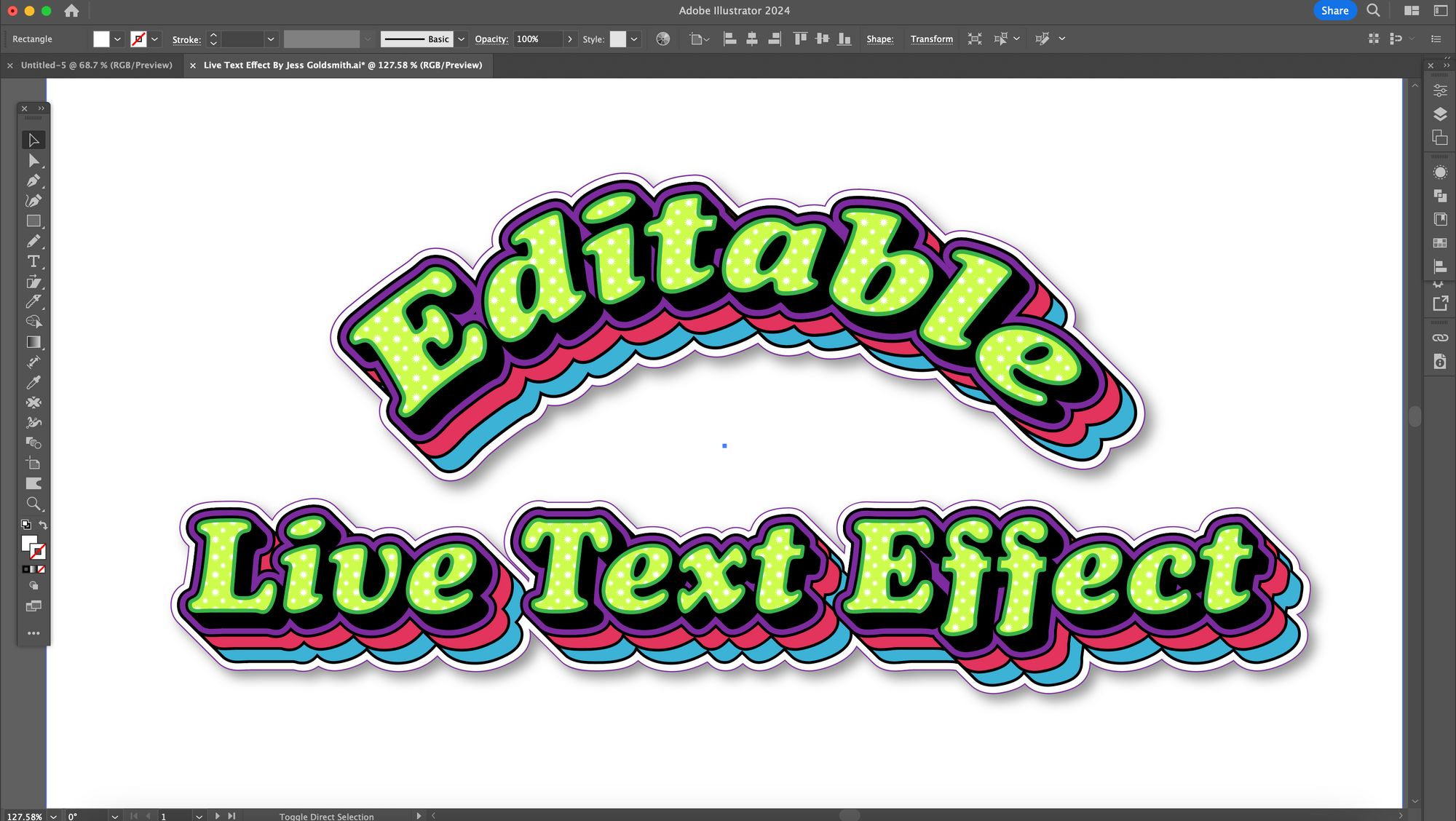 Editable Text Effect in Adobe Illustrator (free!)