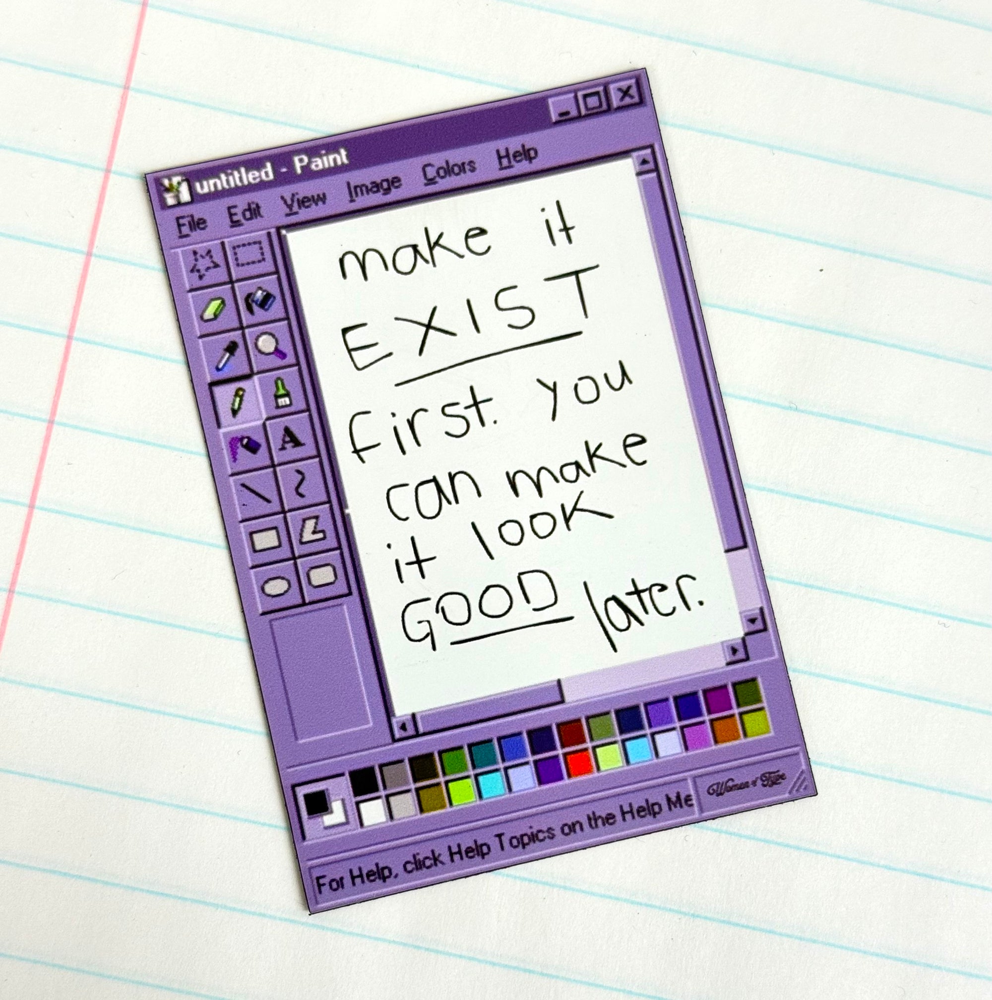 Make it Exist First! Fridge Magnet 3"