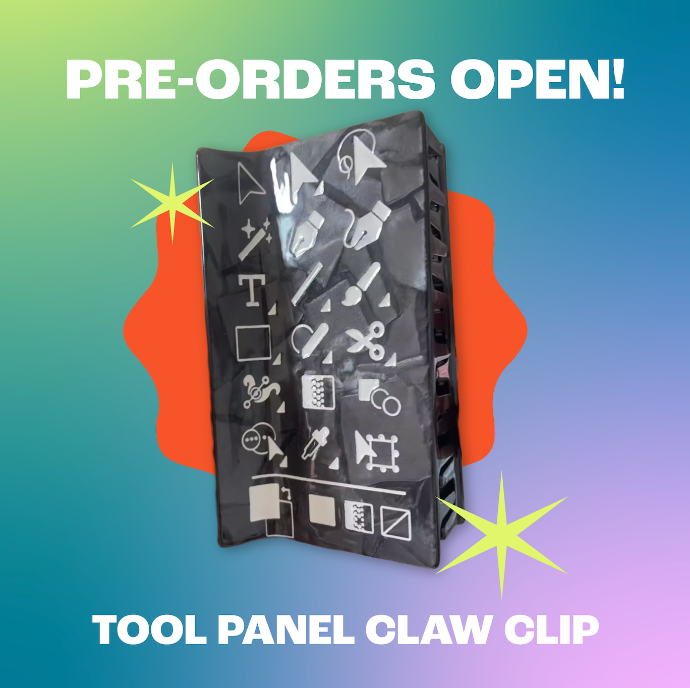 Digital Toolbar Claw Clip! (Preorder)