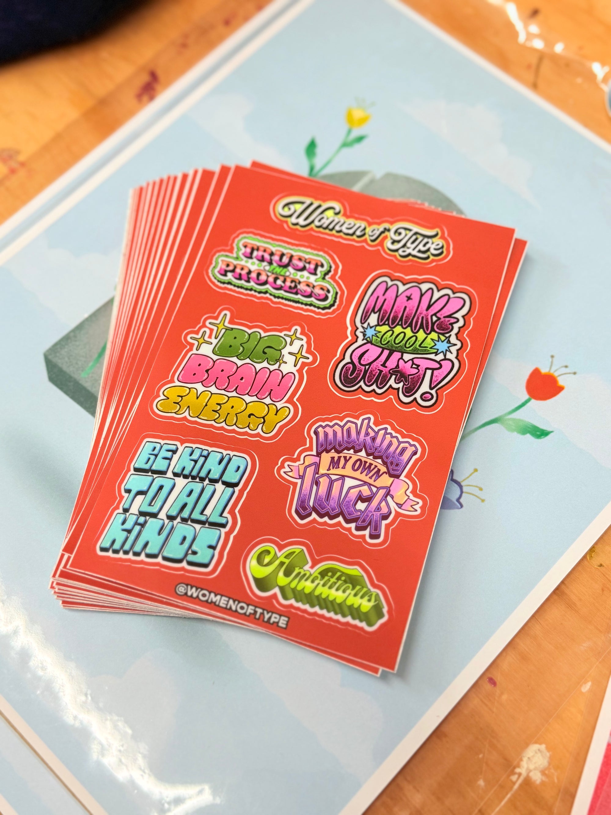 Women of Type Sticker Sheet! Volume 2
