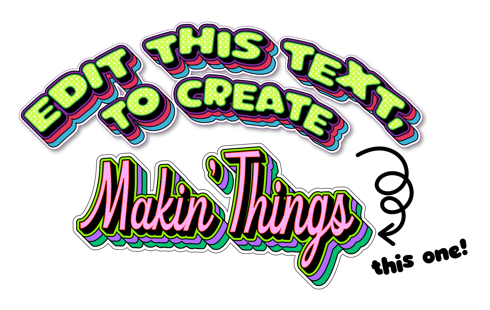 Editable Text Effect in Adobe Illustrator (free!)