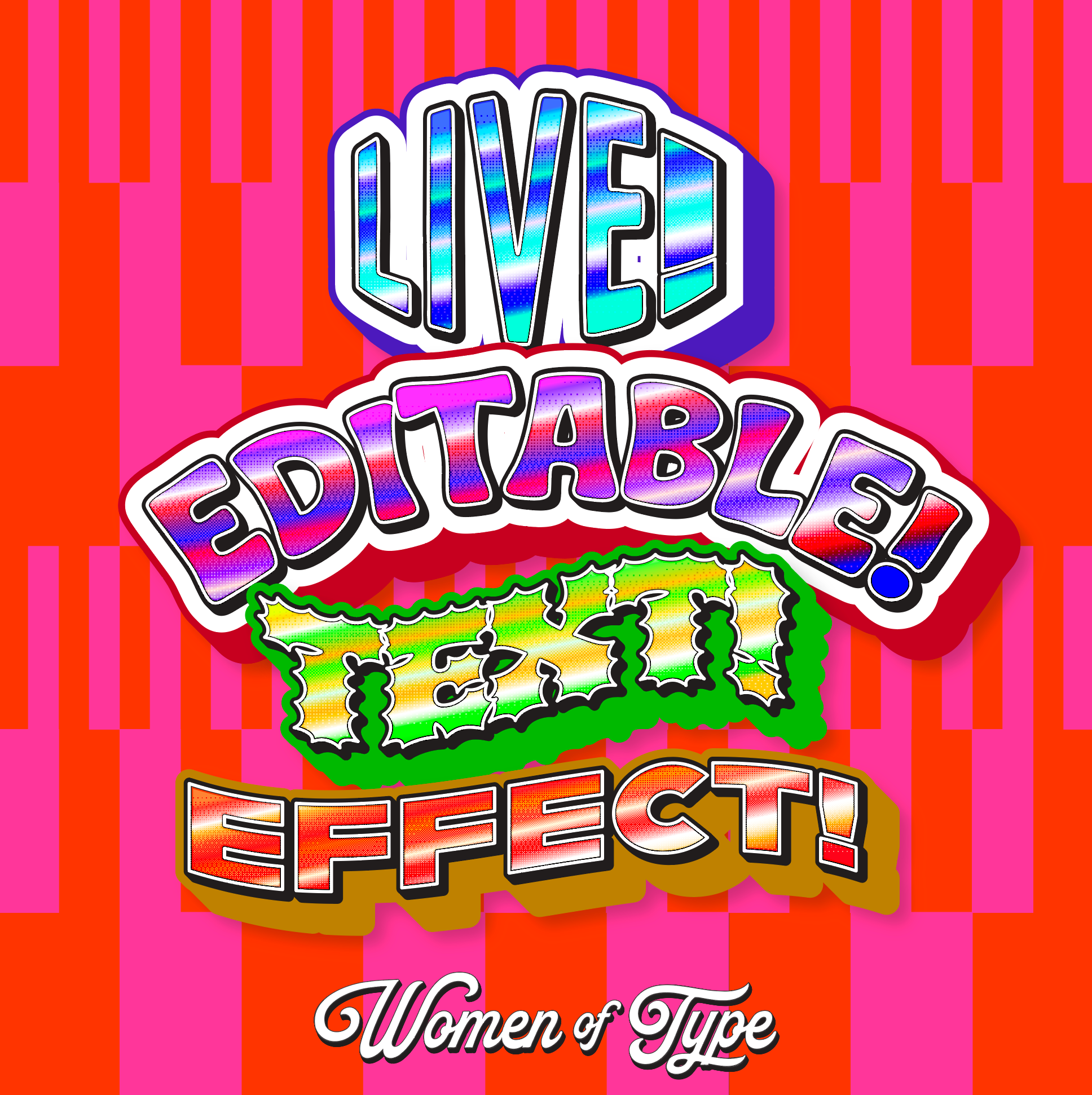 Live & Editable Text Effect for Adobe Illustrator